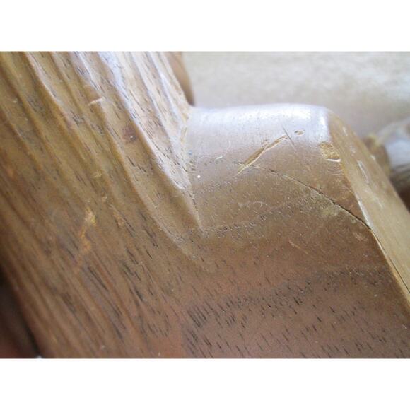 Victor E De La Torre hand carved wooden man and woman, 8" tall - Picture 7 of 9